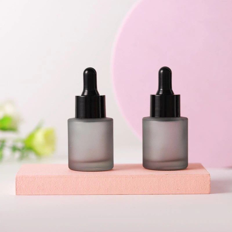 Sunshine Personal Care Frosted Cosmetic Glass Essential Oil Bottle 20ml 30ml 40ml 50ml 60ml 80ml Glass Bottle With Dropper